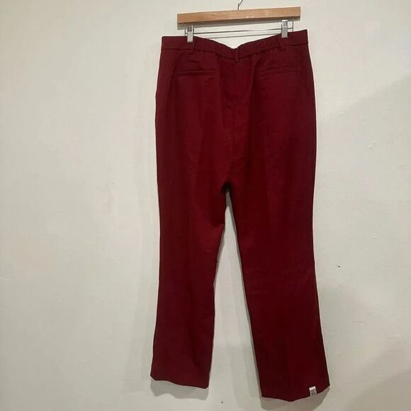 NWT The Giving Movement High Rise Wide Leg Burgundy Size 3XL Dress Pants Recycle - Picture 4 of 5